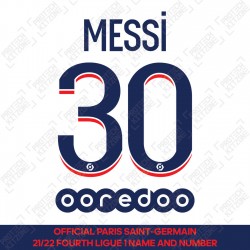 Messi 30 (Official PSG 2021/22 Fourth Ligue 1 Name and Numbering)
